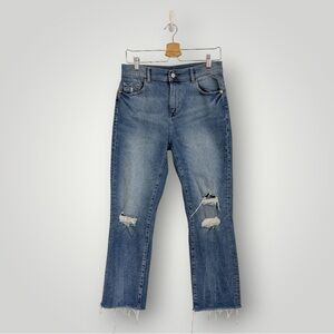 DL1961 Patti High Rise Straight Vintage Jeans Sz 28 in Droplet‎ Distressed